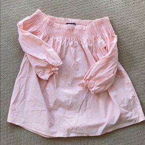 Off the Shoulder Light Pink Blouse